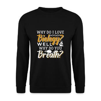 Biologie - Unisex Pullover - Schwarz - Vorne - Alina (178cm) & Michal (187cm)