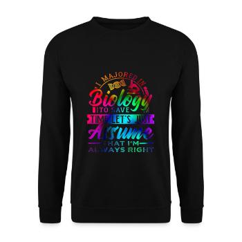 Biologie - Sweat-shirt Unisexe - noir - Devant - Alina (178cm) & Michal (187cm)