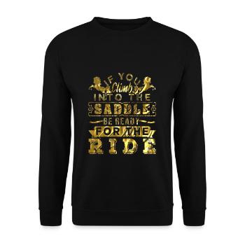 Cowboy - Unisex Pullover - Schwarz - Vorne - Alina (178cm) & Michal (187cm)
