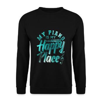 Klavier - Unisex Pullover - Schwarz - Vorne - Alina (178cm) & Michal (187cm)