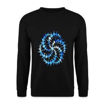 Cercles de grains - Sweat-shirt Unisexe - noir - Devant - Alina (178cm) & Michal (187cm)