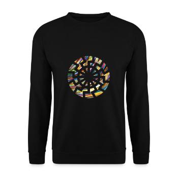 Cercles de grains - Sweat-shirt Unisexe - noir - Devant - Alina (178cm) & Michal (187cm)