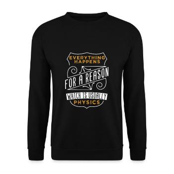 Physics - Unisex Sweatshirt - black - Front - Alina (178cm) & Michal (187cm)