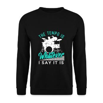 Schlagzeug - Unisex Pullover - Schwarz - Vorne - Alina (178cm) & Michal (187cm)