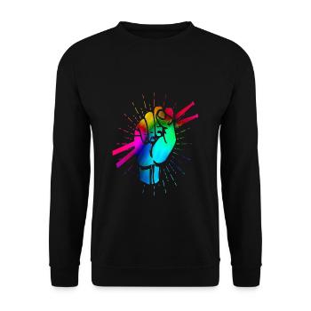 Percussion - Unisex Sweatshirt - black - Front - Alina (178cm) & Michal (187cm)