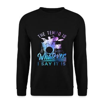 Schlagzeug - Unisex Pullover - Schwarz - Vorne - Alina (178cm) & Michal (187cm)