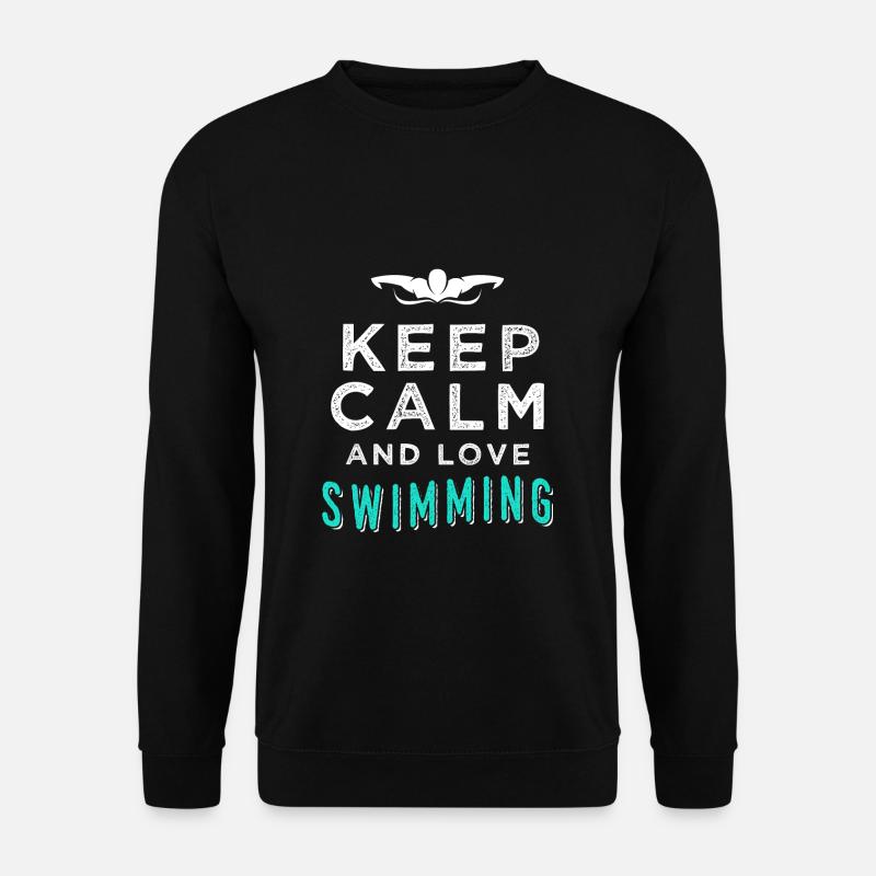 Schwimmen - Unisex Pullover - Schwarz