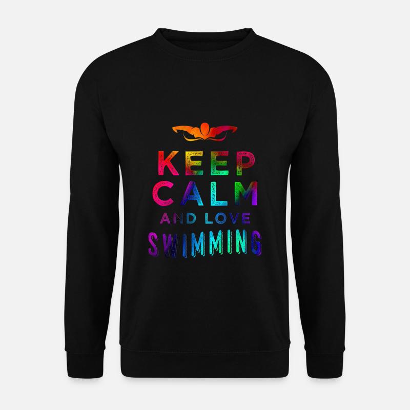 Schwimmen - Unisex Pullover - Schwarz