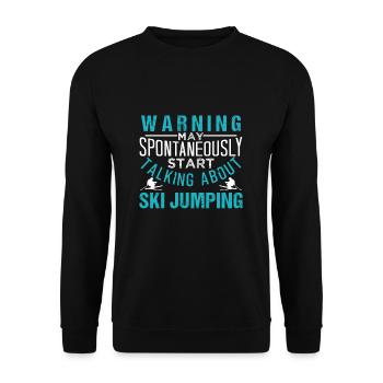 Ski jumping - Unisex Sweatshirt - black - Front - Alina (178cm) & Michal (187cm)