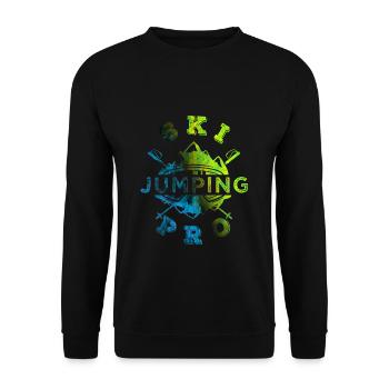 Ski jumping - Unisex Sweatshirt - black - Front - Alina (178cm) & Michal (187cm)