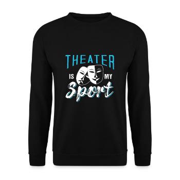 Theatre - Unisex Sweatshirt - black - Front - Alina (178cm) & Michal (187cm)
