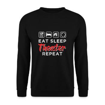 Theatre - Unisex Sweatshirt - black - Front - Alina (178cm) & Michal (187cm)