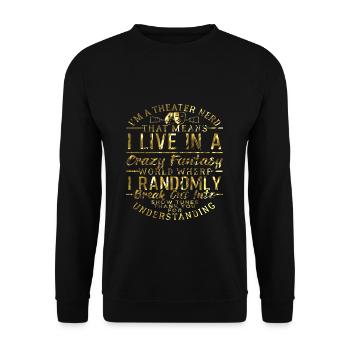Theatre - Unisex Sweatshirt - black - Front - Alina (178cm) & Michal (187cm)