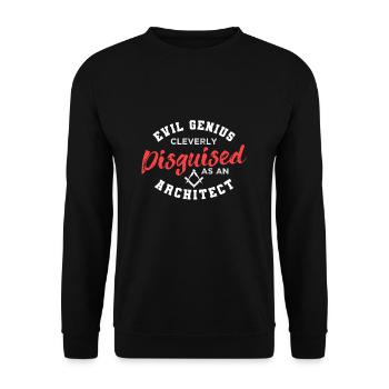 Architekt - Unisex Pullover - Schwarz - Vorne - Alina (178cm) & Michal (187cm)