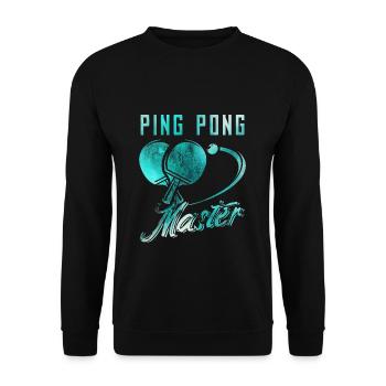 Tennis de table - Sweat-shirt Unisexe - noir - Devant - Alina (178cm) & Michal (187cm)