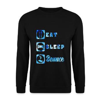 Trampoline - Sweat-shirt Unisexe - noir - Devant - Alina (178cm) & Michal (187cm)