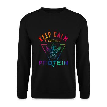 Vegan - Sweat-shirt Unisexe - noir - Devant - Alina (178cm) & Michal (187cm)