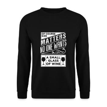 Wein - Unisex Pullover - Schwarz - Vorne - Alina (178cm) & Michal (187cm)