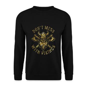 Viking - Unisex Sweatshirt - black - Front - Alina (178cm) & Michal (187cm)