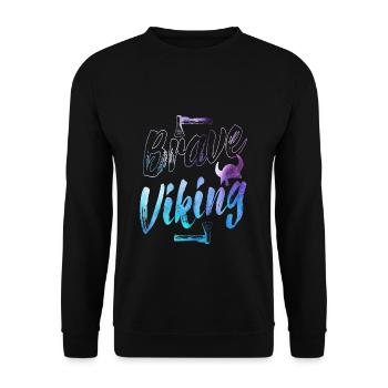Viking - Unisex Sweatshirt - black - Front - Alina (178cm) & Michal (187cm)