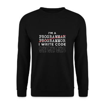 Programmer - Unisex Sweatshirt - black - Front - Alina (178cm) & Michal (187cm)