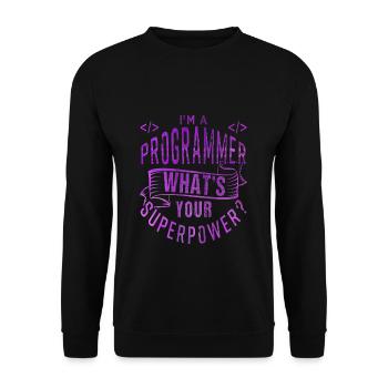 Programmer - Unisex Sweatshirt - black - Front - Alina (178cm) & Michal (187cm)
