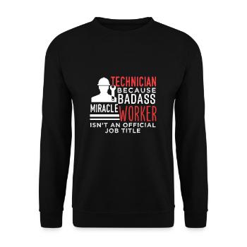 Technician - Unisex Sweatshirt - black - Front - Alina (178cm) & Michal (187cm)