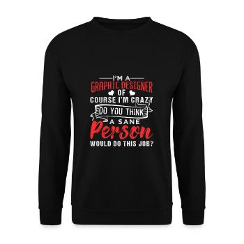 Designers - Unisex Sweatshirt - black - Front - Alina (178cm) & Michal (187cm)