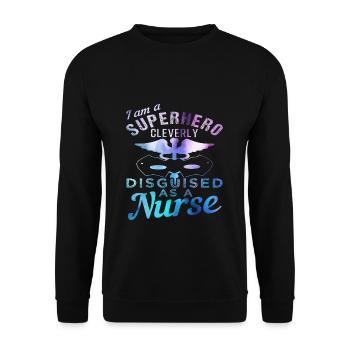 Nurse - Unisex Sweatshirt - black - Front - Alina (178cm) & Michal (187cm)