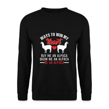 Alpagas - Sweat-shirt Unisexe - noir - Devant - Alina (178cm) & Michal (187cm)