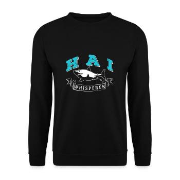 Shark - Unisex Sweatshirt - black - Front - Alina (178cm) & Michal (187cm)