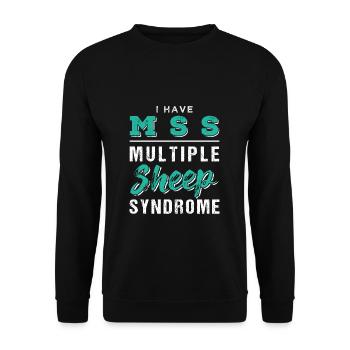 Sheep - Unisex Sweatshirt - black - Front - Alina (178cm) & Michal (187cm)