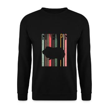 Guinea pig - Unisex Sweatshirt - black - Front - Alina (178cm) & Michal (187cm)