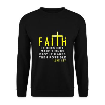 Jesus - Unisex Pullover - Schwarz - Vorne - Alina (178cm) & Michal (187cm)