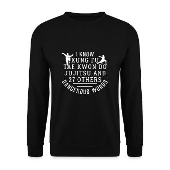 Kung Fu - Unisex Sweatshirt - black - Front - Alina (178cm) & Michal (187cm)