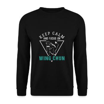 Wing Chun - Unisex Sweatshirt - black - Front - Alina (178cm) & Michal (187cm)