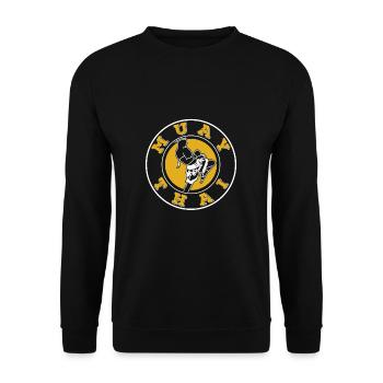 Muay Thai - Unisex Pullover - Schwarz - Vorne - Alina (178cm) & Michal (187cm)
