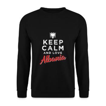 Albanien - Unisex Pullover - Schwarz - Vorne - Alina (178cm) & Michal (187cm)