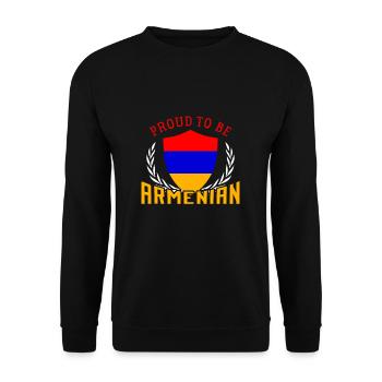 Armenien - Unisex Pullover - Schwarz - Vorne - Alina (178cm) & Michal (187cm)