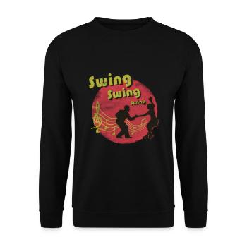 Couple dancing swing - Unisex Sweatshirt - black - Front - Alina (178cm) & Michal (187cm)