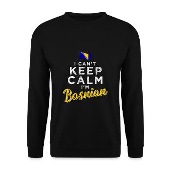 Bosnia and Herzegovina - Unisex Sweatshirt - black - Front - Alina (178cm) & Michal (187cm)