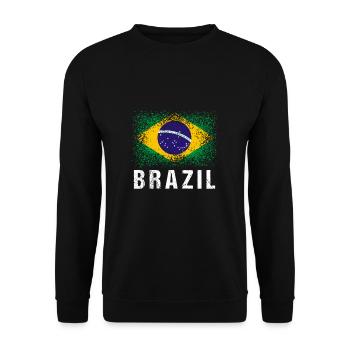 Brazil - Unisex Sweatshirt - black - Front - Alina (178cm) & Michal (187cm)