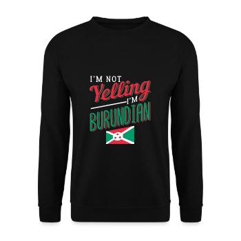 Burundi - Sweat-shirt Unisexe - noir - Devant - Alina (178cm) & Michal (187cm)