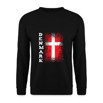 Denmark Flag - Unisex Sweatshirt - black - Front - Alina (178cm) & Michal (187cm)
