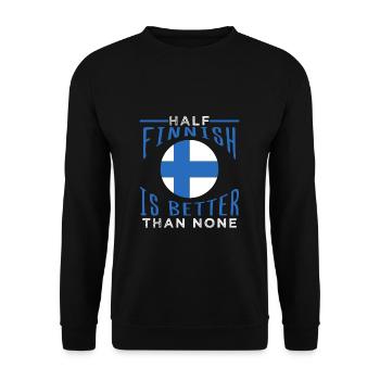 Finland - Unisex Sweatshirt - black - Front - Alina (178cm) & Michal (187cm)