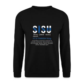 Finland - Unisex Sweatshirt - black - Front - Alina (178cm) & Michal (187cm)
