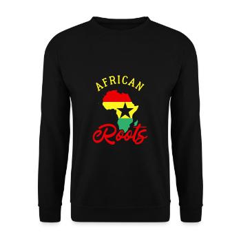 Ghana - Unisex Sweatshirt - black - Front - Alina (178cm) & Michal (187cm)