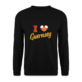 guernsey - Unisex Sweatshirt - black - Front - Alina (178cm) & Michal (187cm)