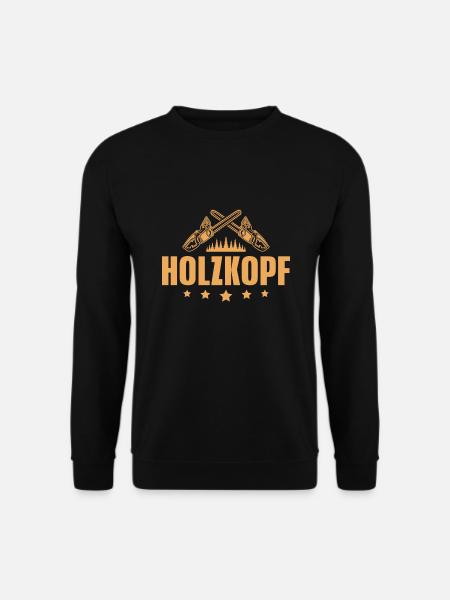 Holzkopf Forstwirt Holzfäller - Unisex Pullover - Schwarz