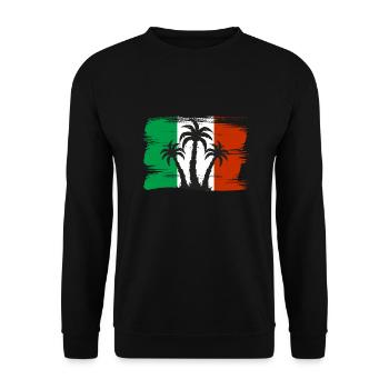Drapeau de l’Italie Drapeau italien Vintage Look vieilli - Sweat-shirt Unisexe - noir - Devant - Alina (178cm) & Michal (187cm)